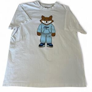 Akoo Fox T-Shirt White Graphic TI Streetwear Hustle Gang Opium Men's M